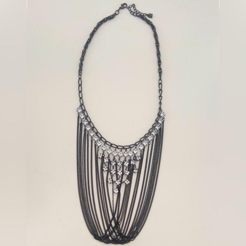 BCBGMAXAZRIA Women’s Draped Multi-Chain Statement Necklace